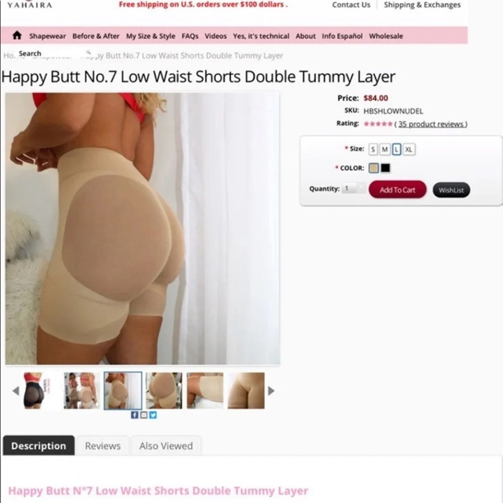 Yahaira shaping shorts